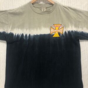 Motorcycle Rally Milwaukee 2003 Graphic T-Shirt Tie Dye Cottonique Men's Size XL